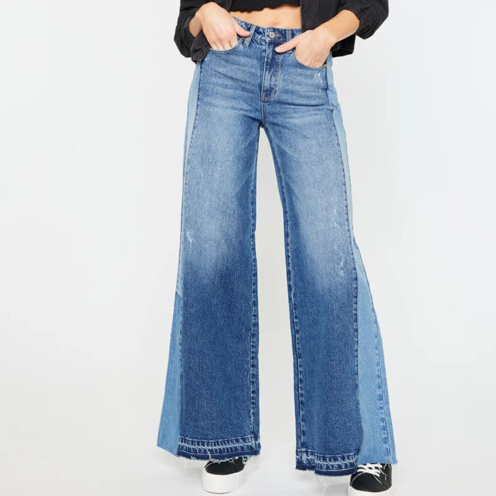 KanCan Clover High Rise Wide Leg Jeans